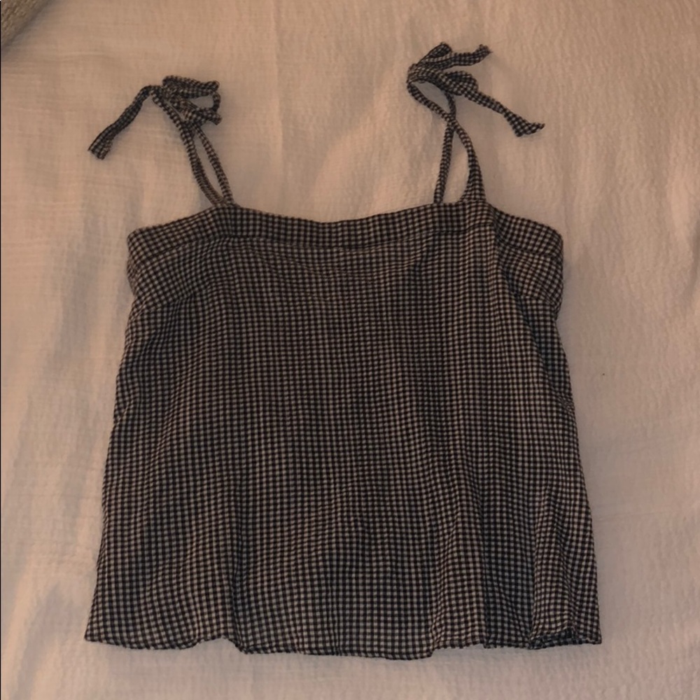J crew tie shoulder tank top
